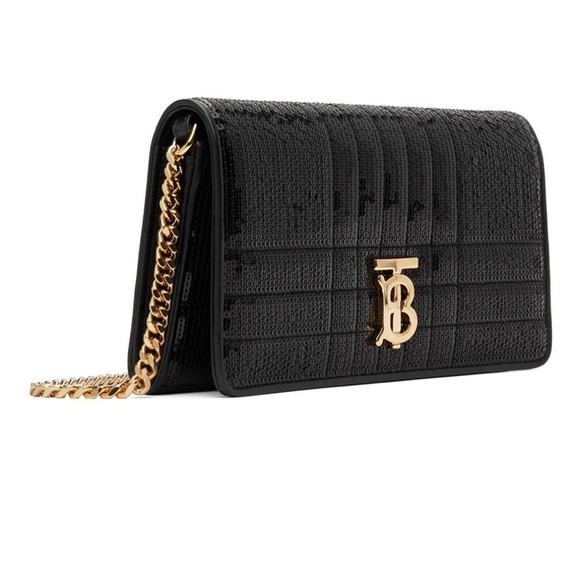 Burberry Black Sequinnedn Lola Wallet Bag with Tags - Picture 3 of 12